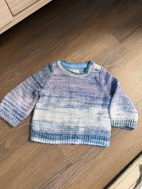 Baby gap lilac blue ballon sleeves sweater 3-6m